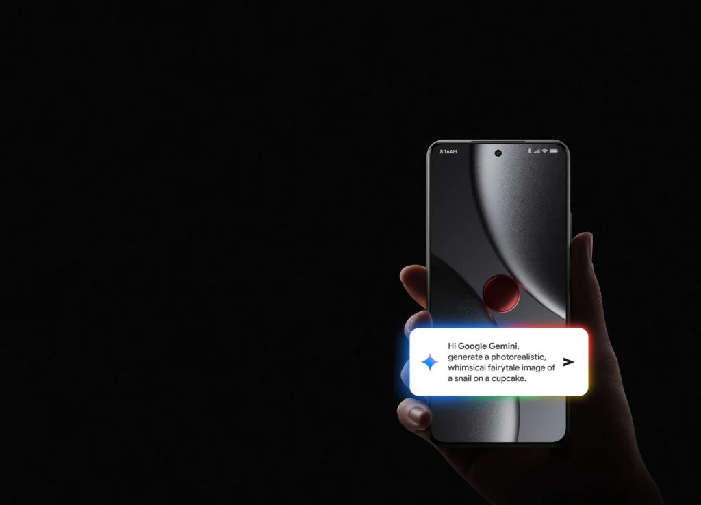 Xiaomi 15 Ultra: Um Novo Padrão em Smartphones Premium 8 Detalhe na tela do xiaomi 15 Ultra mostrando a função com IA do Gemini