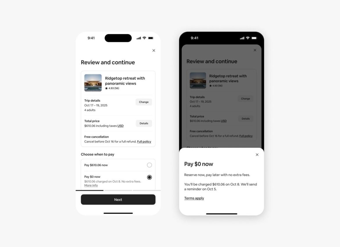Airbnb will allow US users book stays without paying upfront