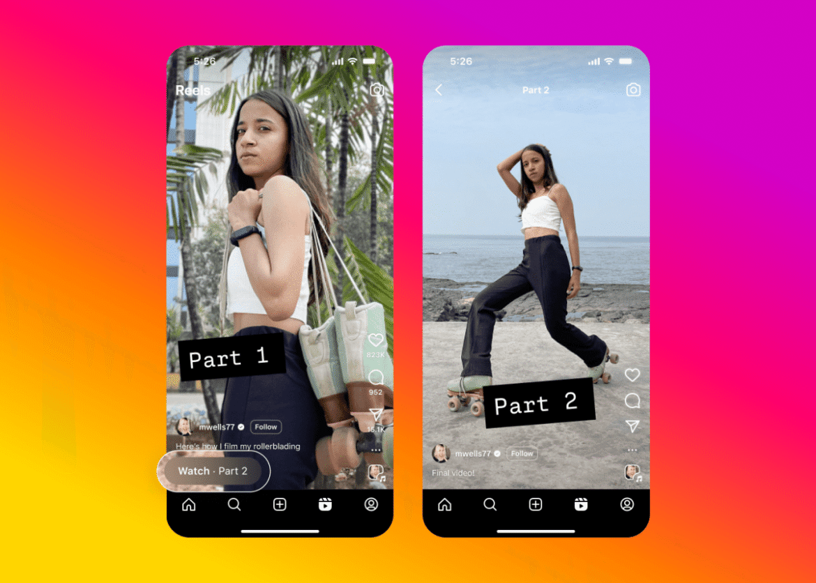 Instagram now lets creators link multiple reels in a series