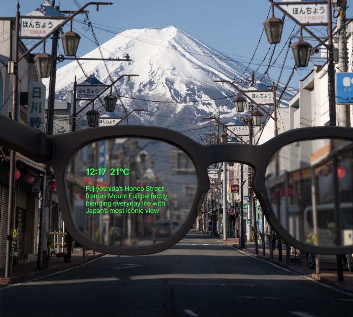 A rendering of the Halo AI smart glasses.