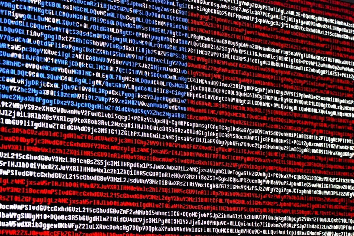 American flag consisting of computer code symbols