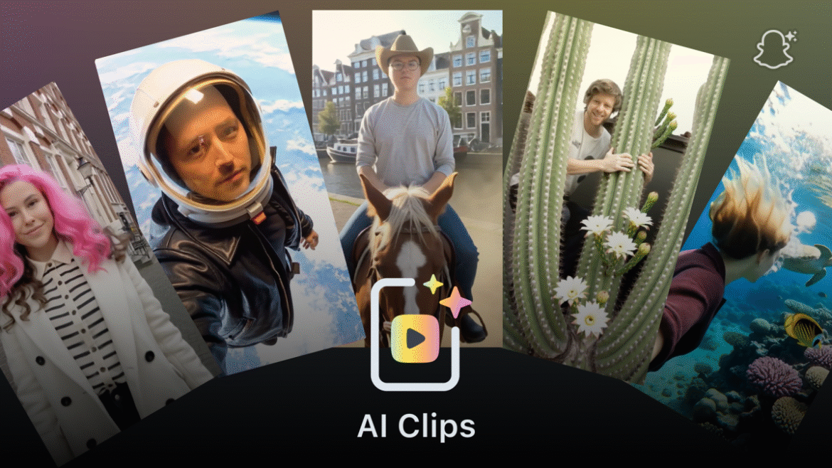 Snapchat's new 'AI Clips' Lens format turns photos into five-second videos